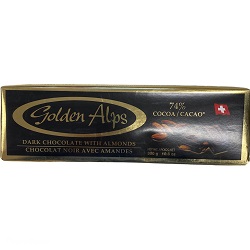 Swiss Dark Chocolate with almonds 74%