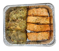 salmon & halibut tray