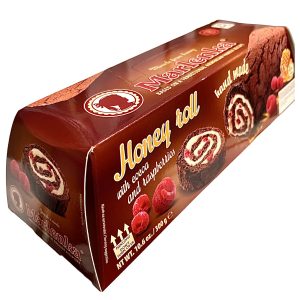 Honey Roll w/ Cocoa and Raspberries