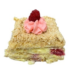 Napoleon Slice with Raspberries
